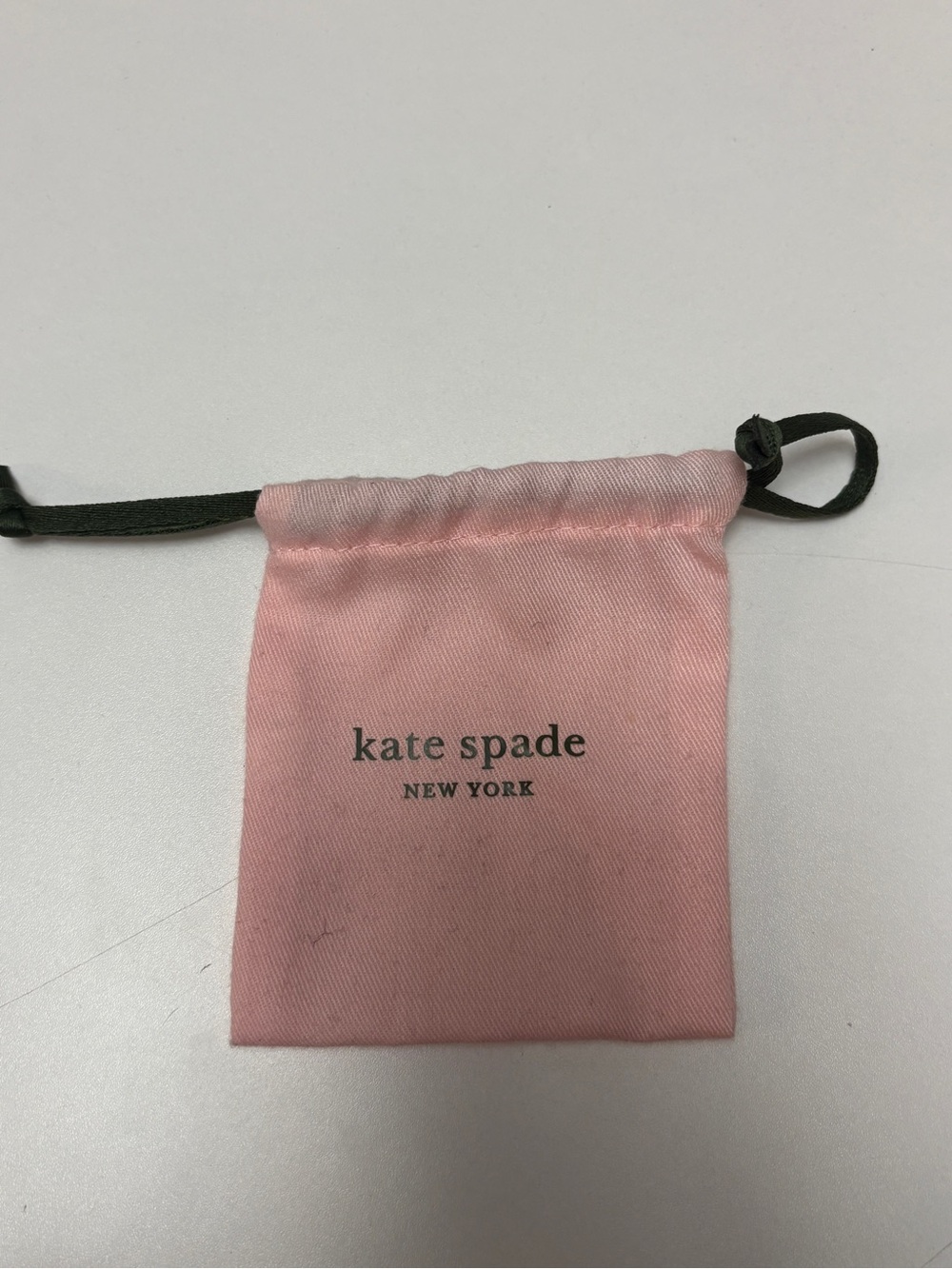 kate spade Pink Drawstring Accessory Pouch with Black Cord